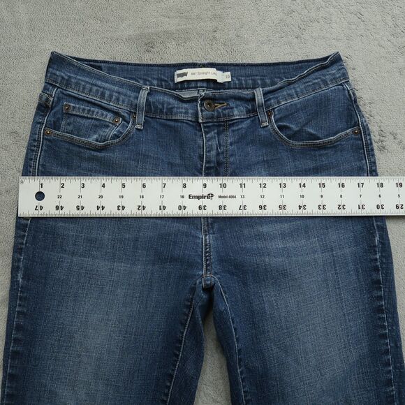 Levi's 505 Jeans Women's Size 10 Blue Mid-Rise Straight Denim 31" Inseam Stretch - Picture 8 of 16